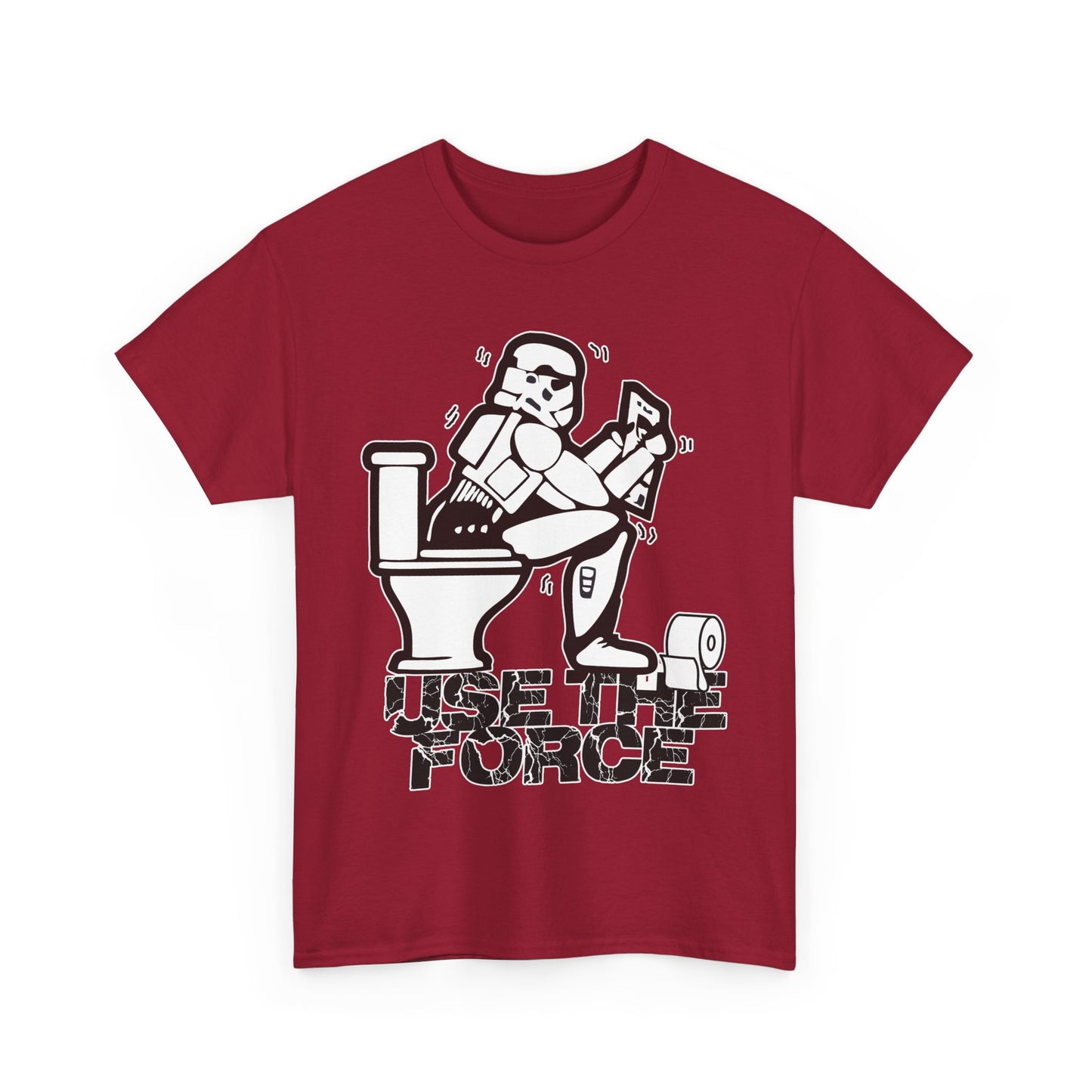 Use The Force, Unisex Heavy Cotton Tee, Star Wars, funny, restroom jokes, graphic design, png