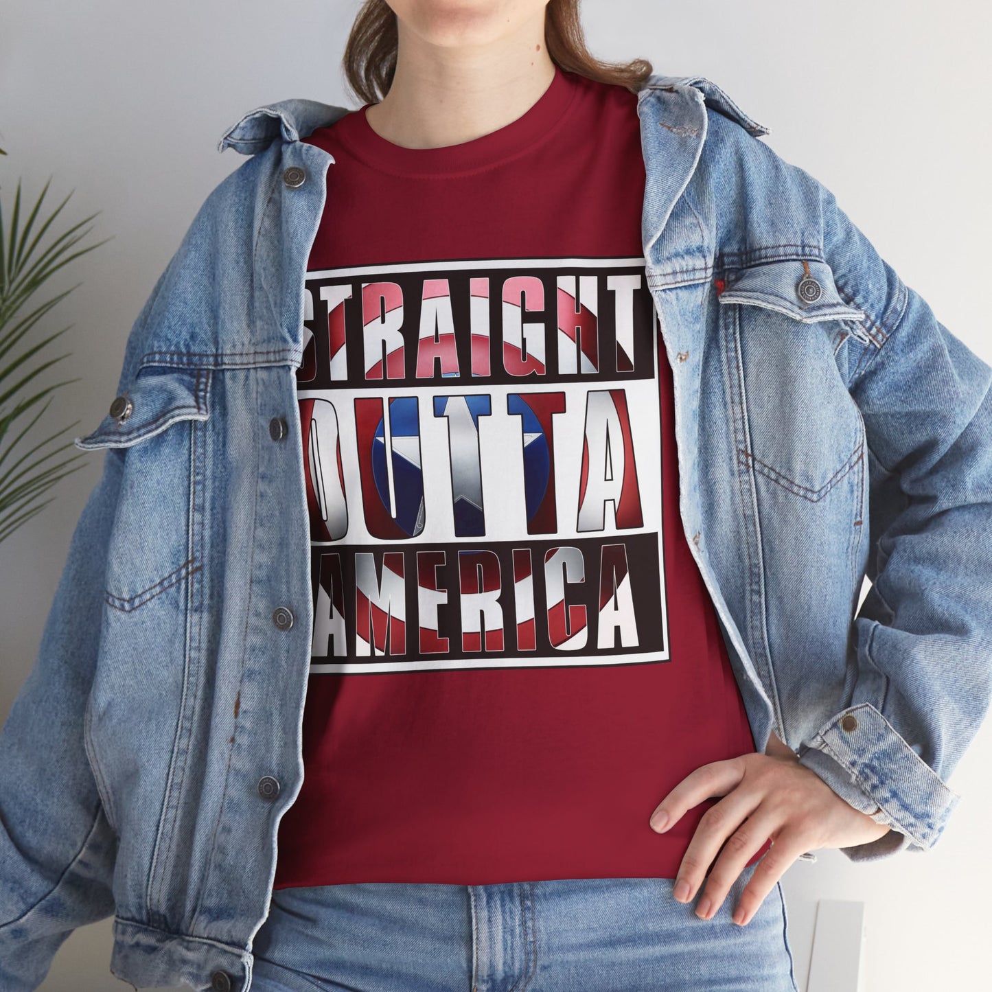 Straight Outta America, Captain America, Marvel, Unisex Heavy Cotton Tee, Graphic Design, t-shirt, t-shirts, png