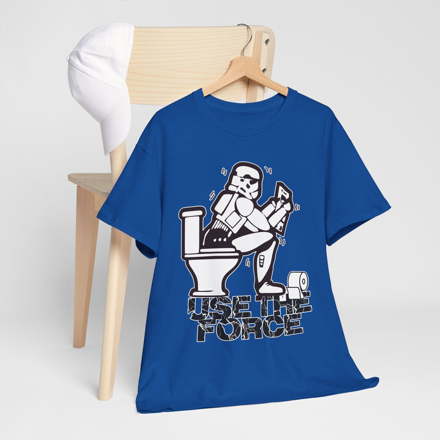 Use The Force, Unisex Heavy Cotton Tee, Star Wars, funny, restroom jokes, graphic design, png