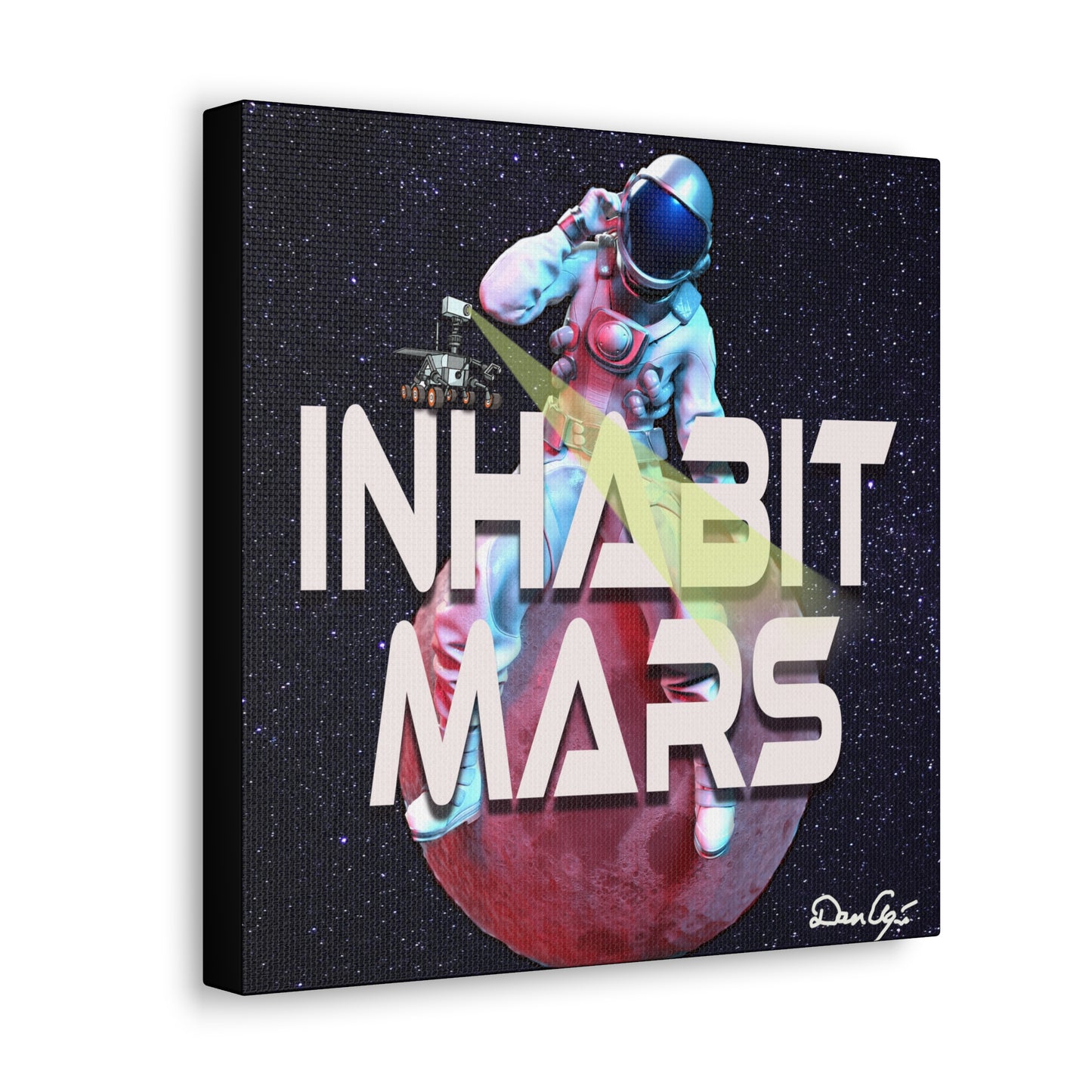 Inhabit Mars, Canvas Gallery Wraps, Space, SpaceX, Universe, Multiverse, Graphic Design, png