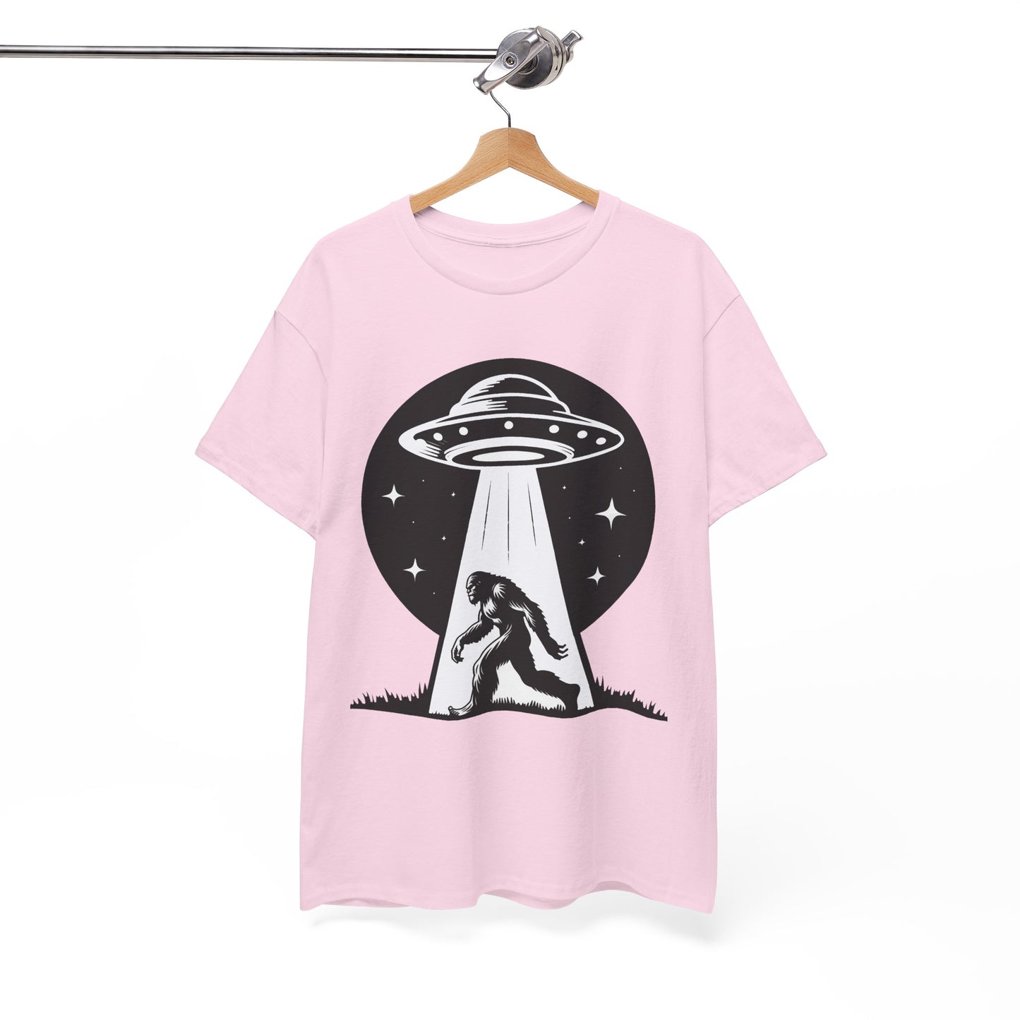 Beam Bigfoot up, UFO, Unisex Heavy Cotton Tee, Graphic Design, png