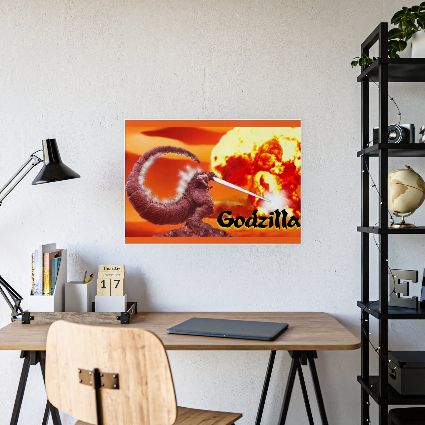 Nuclear Godzilla, Gloss Posters, Monsters, graphic design, posters, png