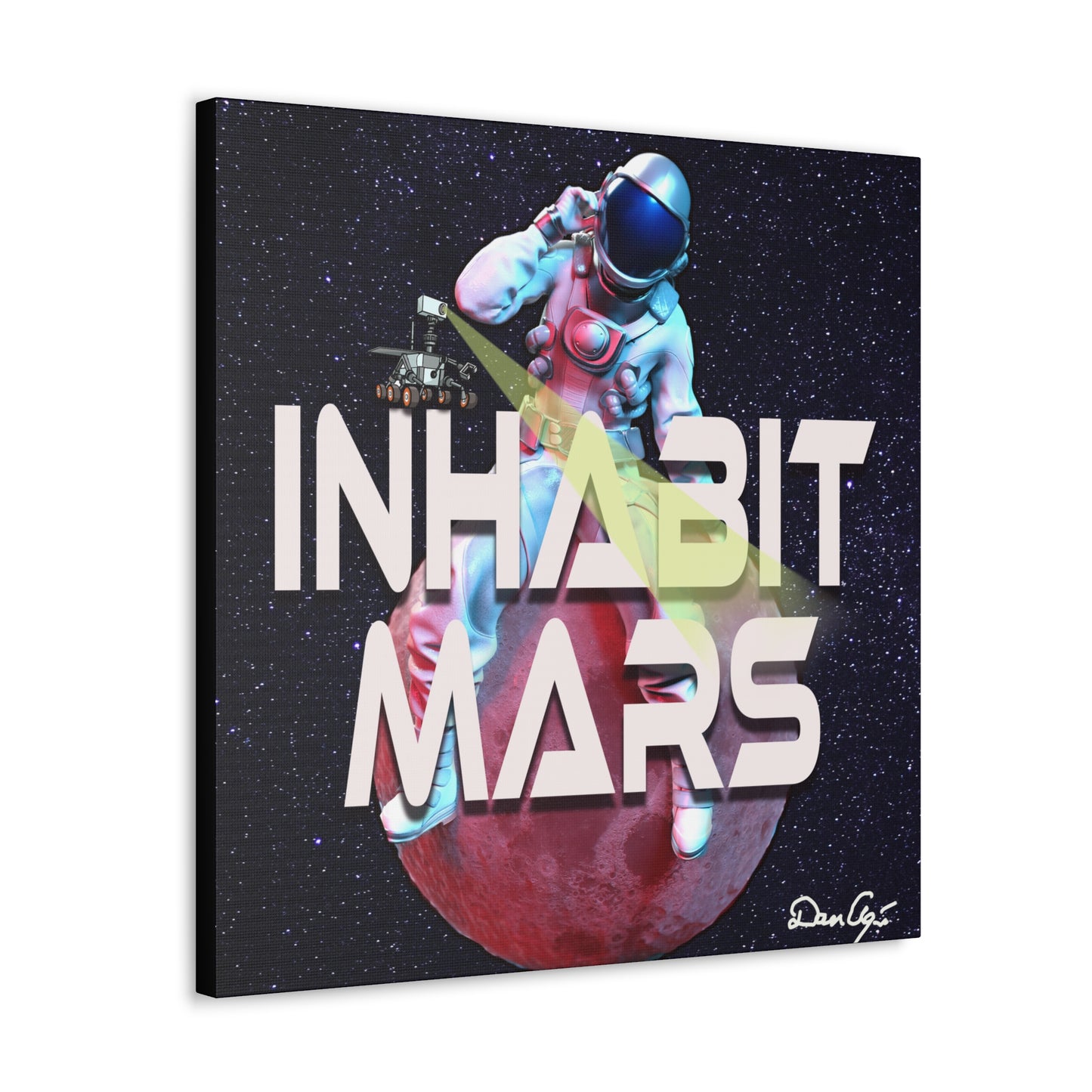 Inhabit Mars, Canvas Gallery Wraps, Space, SpaceX, Universe, Multiverse, Graphic Design, png