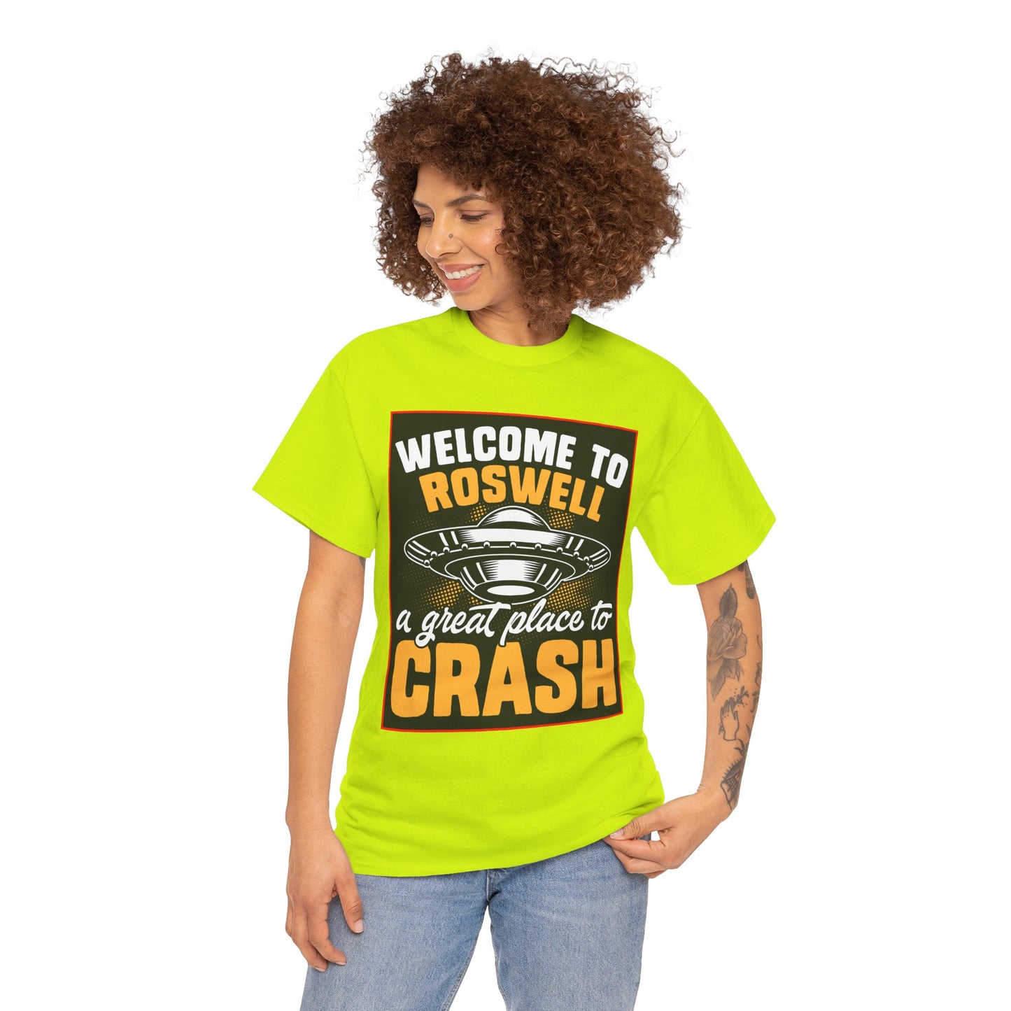 Roswell, UFO, Unisex Heavy Cotton Tee, graphic design, png, t-shirts, t-shirt, tshirts