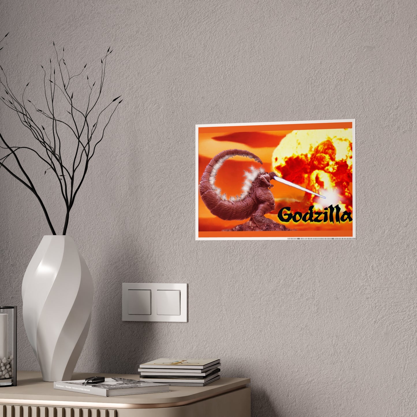 Nuclear Godzilla, Gloss Posters, Monsters, graphic design, posters, png