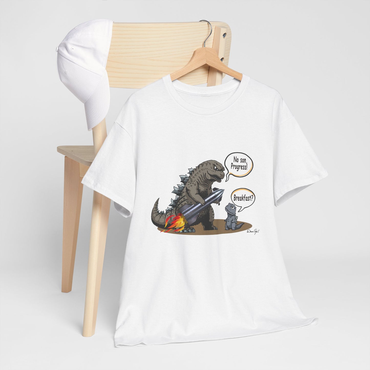 Godzilla, Son and SpaceX, Unisex Heavy Cotton Tee, print design, t-shirt, t-shirts, t-shirts, png, funny, cartoons, tee