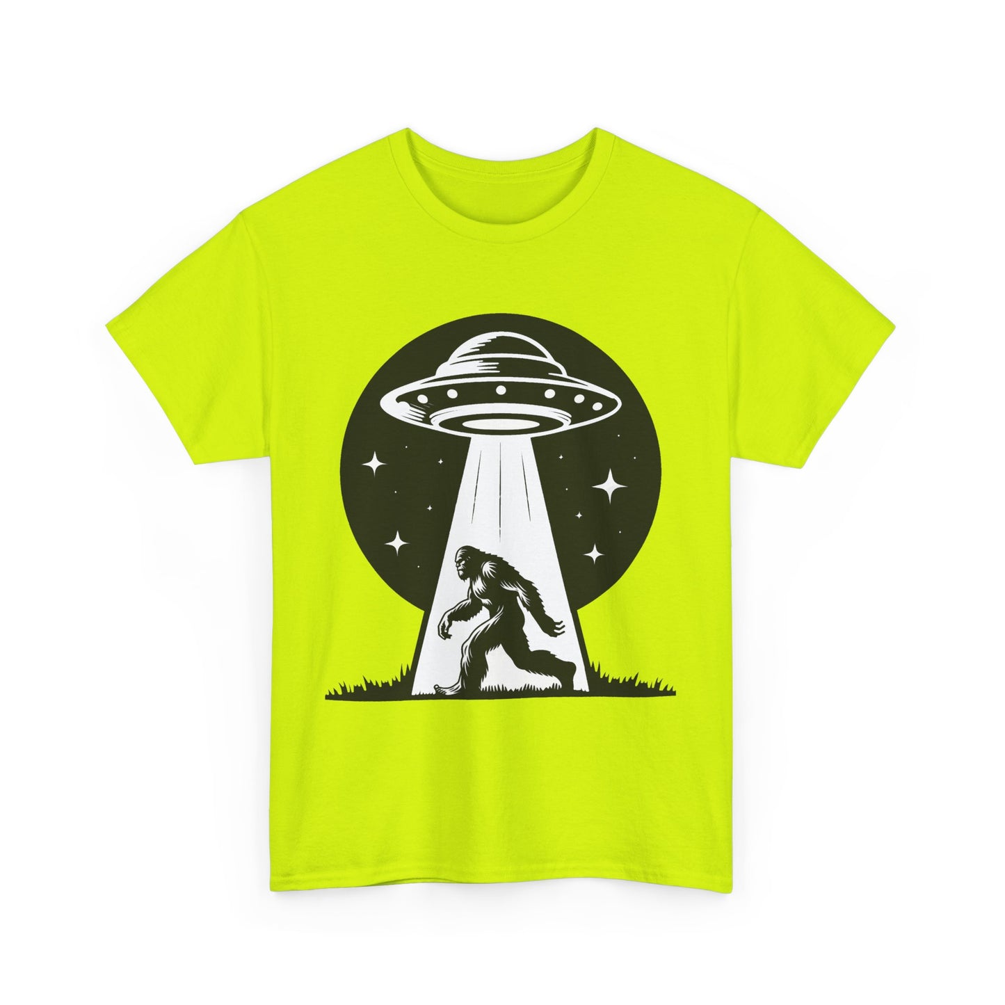 Beam Bigfoot up, UFO, Unisex Heavy Cotton Tee, Graphic Design, png