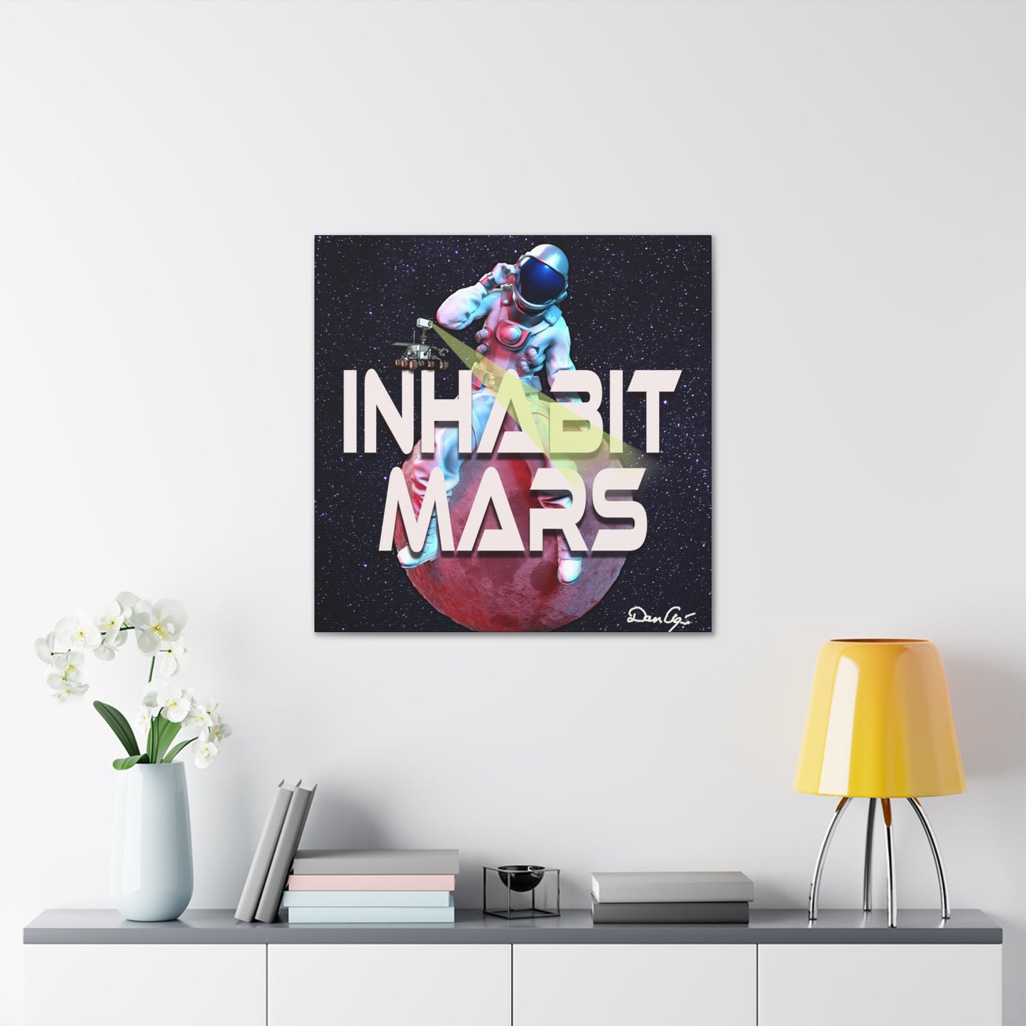 Inhabit Mars, Canvas Gallery Wraps, Space, SpaceX, Universe, Multiverse, Graphic Design, png