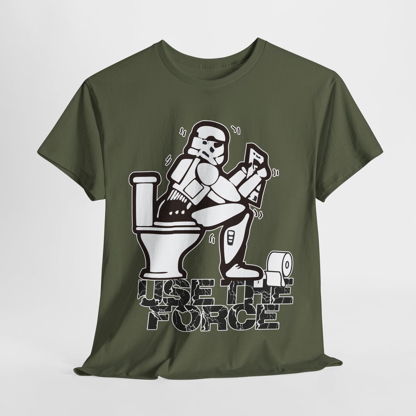 Use The Force, Unisex Heavy Cotton Tee, Star Wars, funny, restroom jokes, graphic design, png