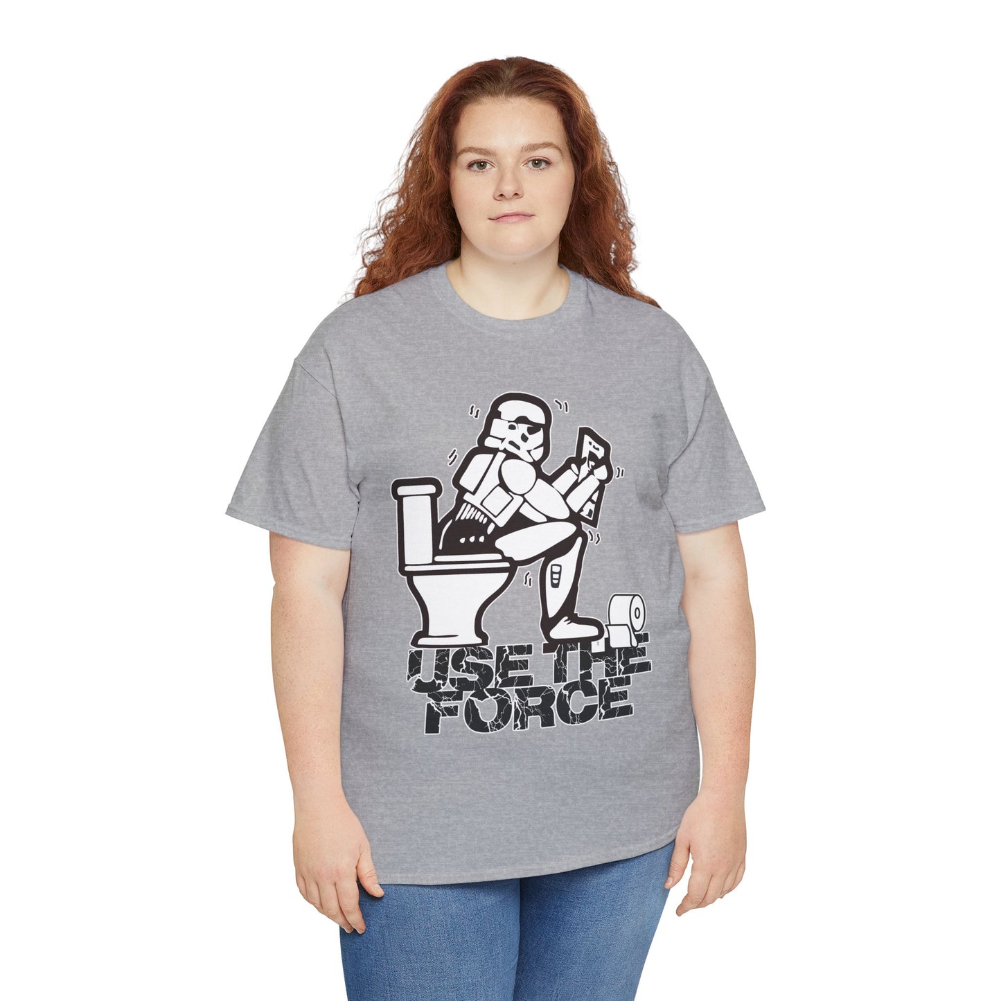 Use The Force, Unisex Heavy Cotton Tee, Star Wars, funny, restroom jokes, graphic design, png