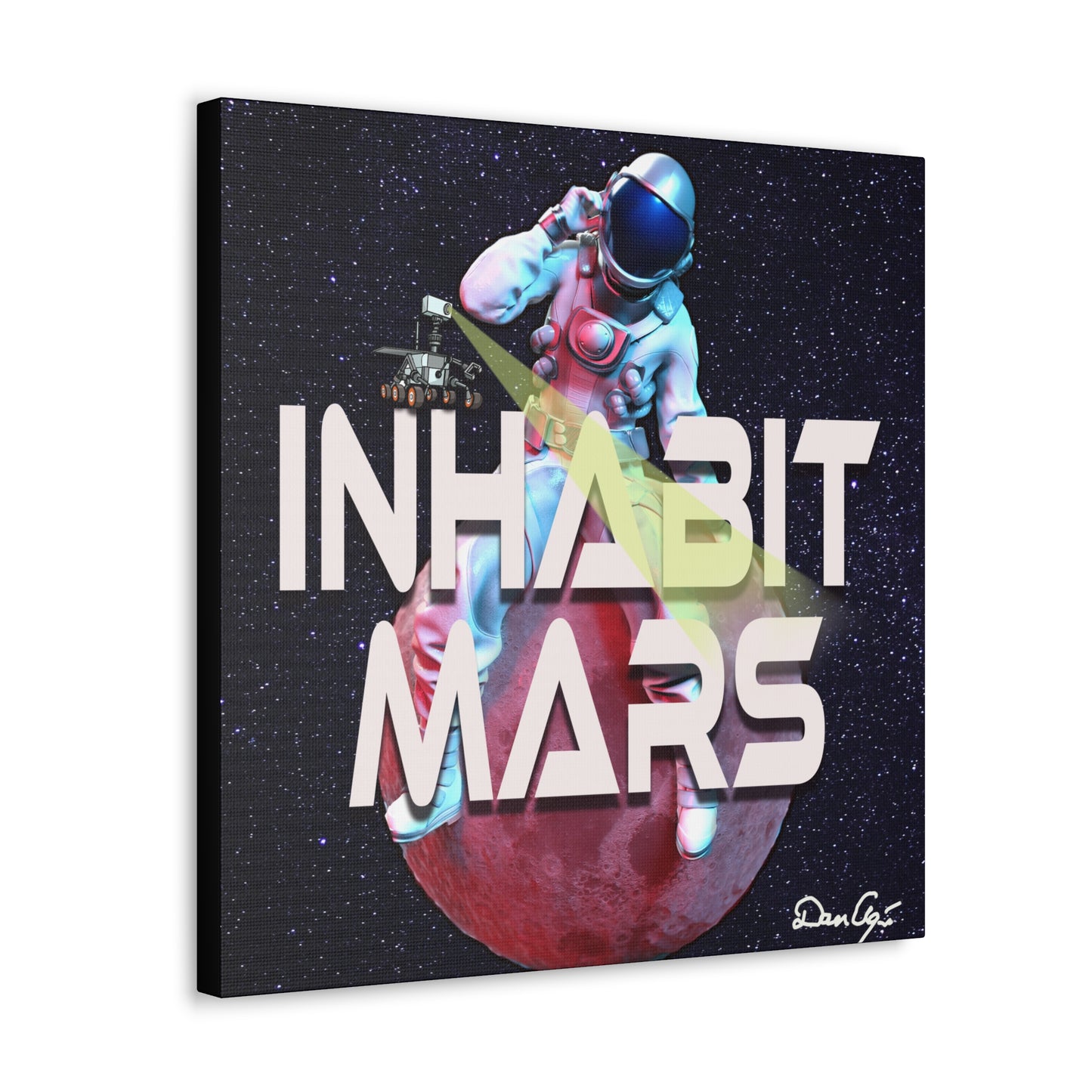 Inhabit Mars, Canvas Gallery Wraps, Space, SpaceX, Universe, Multiverse, Graphic Design, png