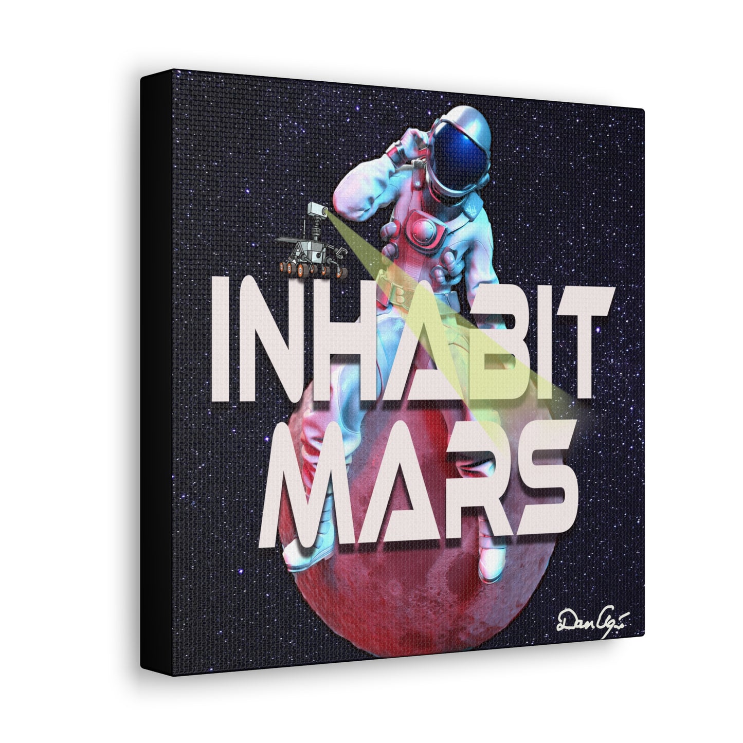 Inhabit Mars, Canvas Gallery Wraps, Space, SpaceX, Universe, Multiverse, Graphic Design, png