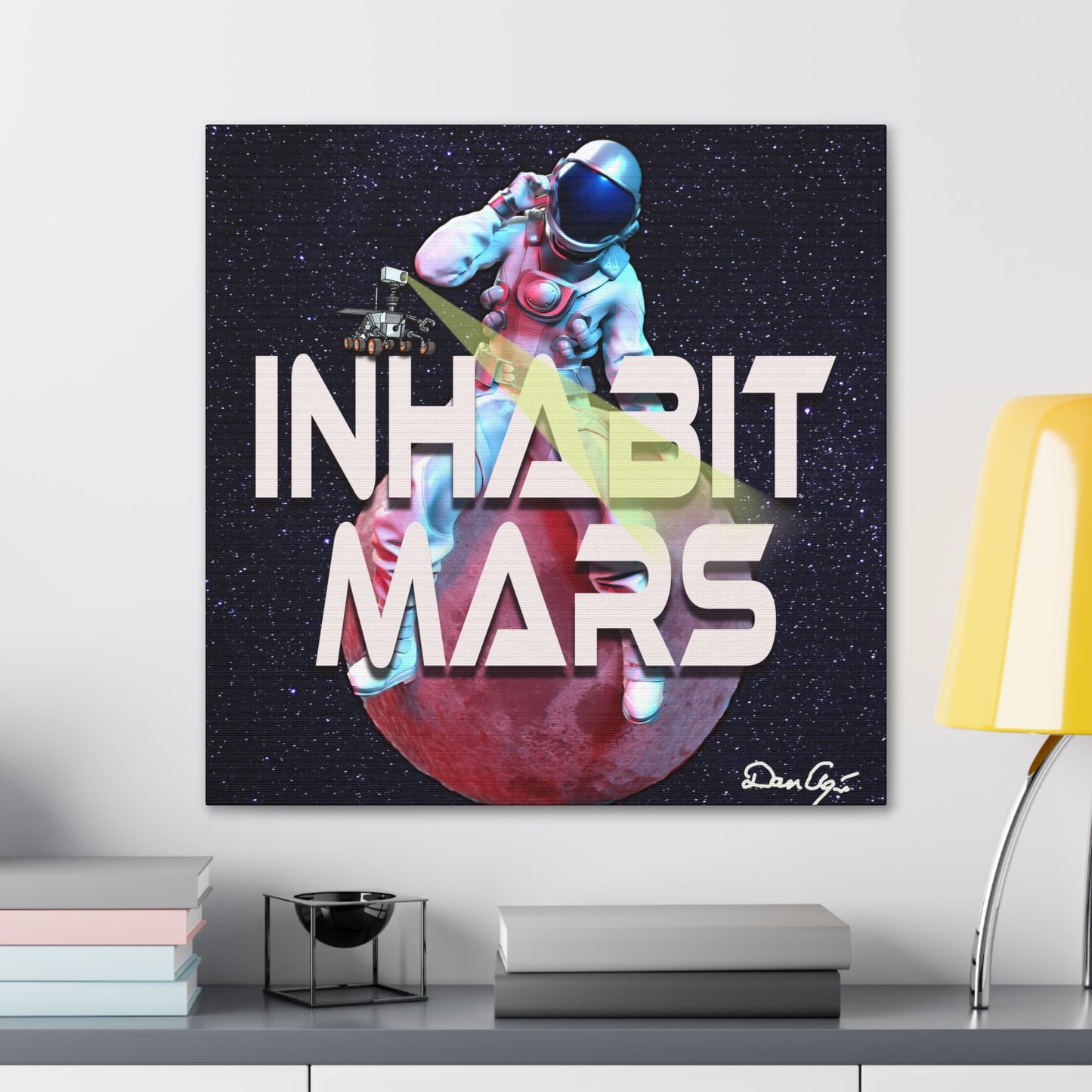 Inhabit Mars, Canvas Gallery Wraps, Space, SpaceX, Universe, Multiverse, Graphic Design, png