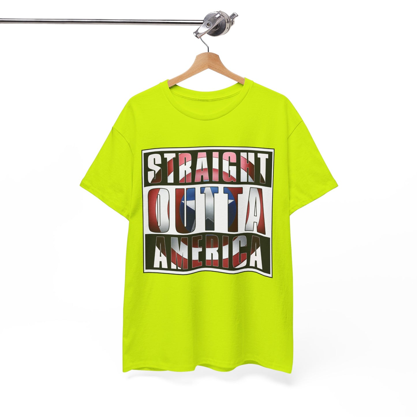 Straight Outta America, Captain America, Marvel, Unisex Heavy Cotton Tee, Graphic Design, t-shirt, t-shirts, png