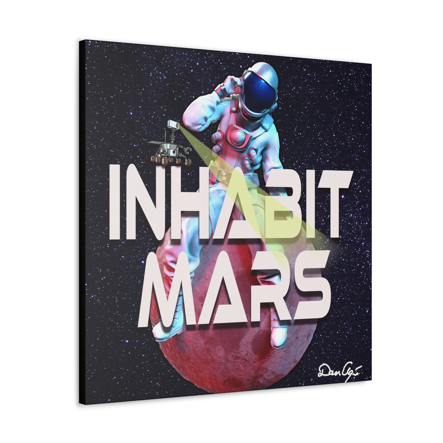 Inhabit Mars, Canvas Gallery Wraps, Space, SpaceX, Universe, Multiverse, Graphic Design, png