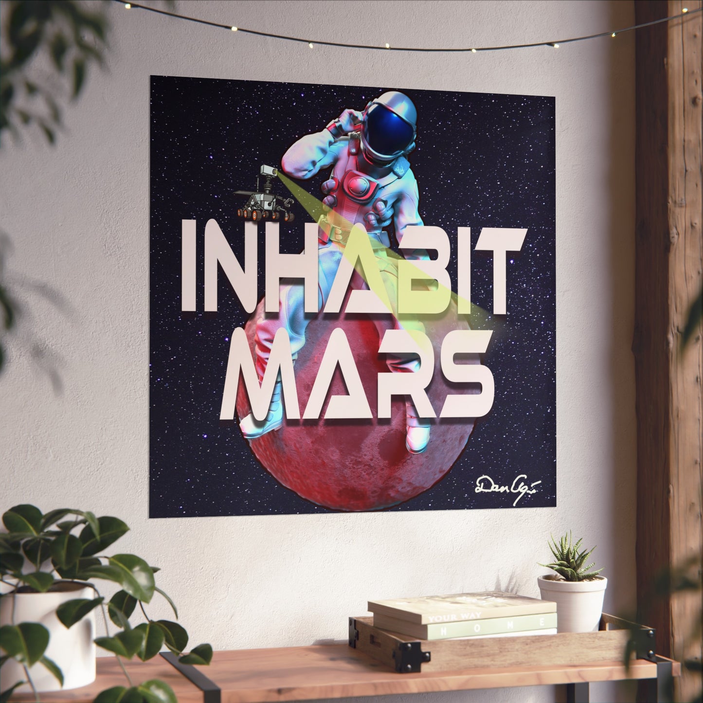 Inhabit Mars, Fine Art Posters, Space, SpaceX, Multiverse, Universe, print design, png