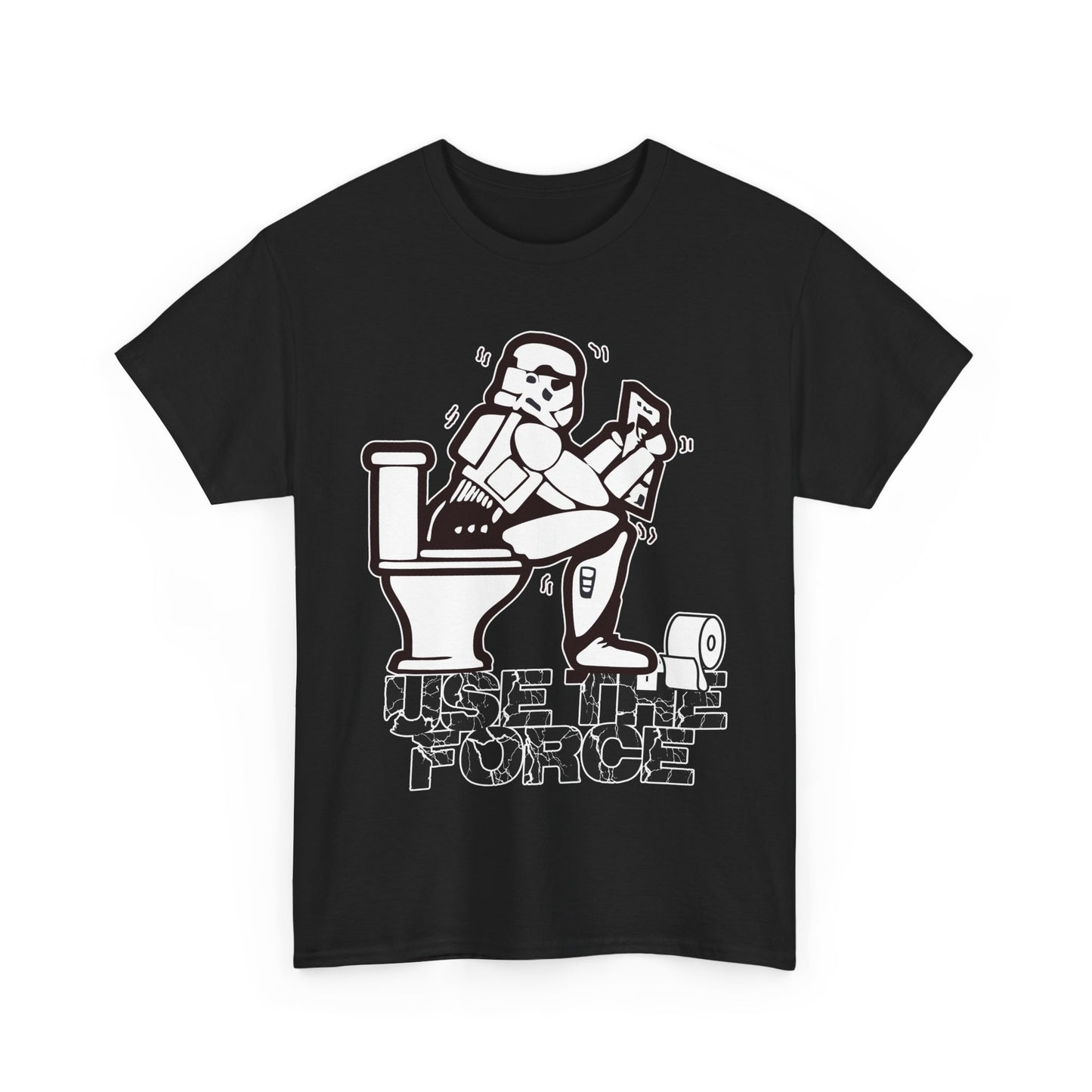 Use The Force, Unisex Heavy Cotton Tee, Star Wars, funny, restroom jokes, graphic design, png