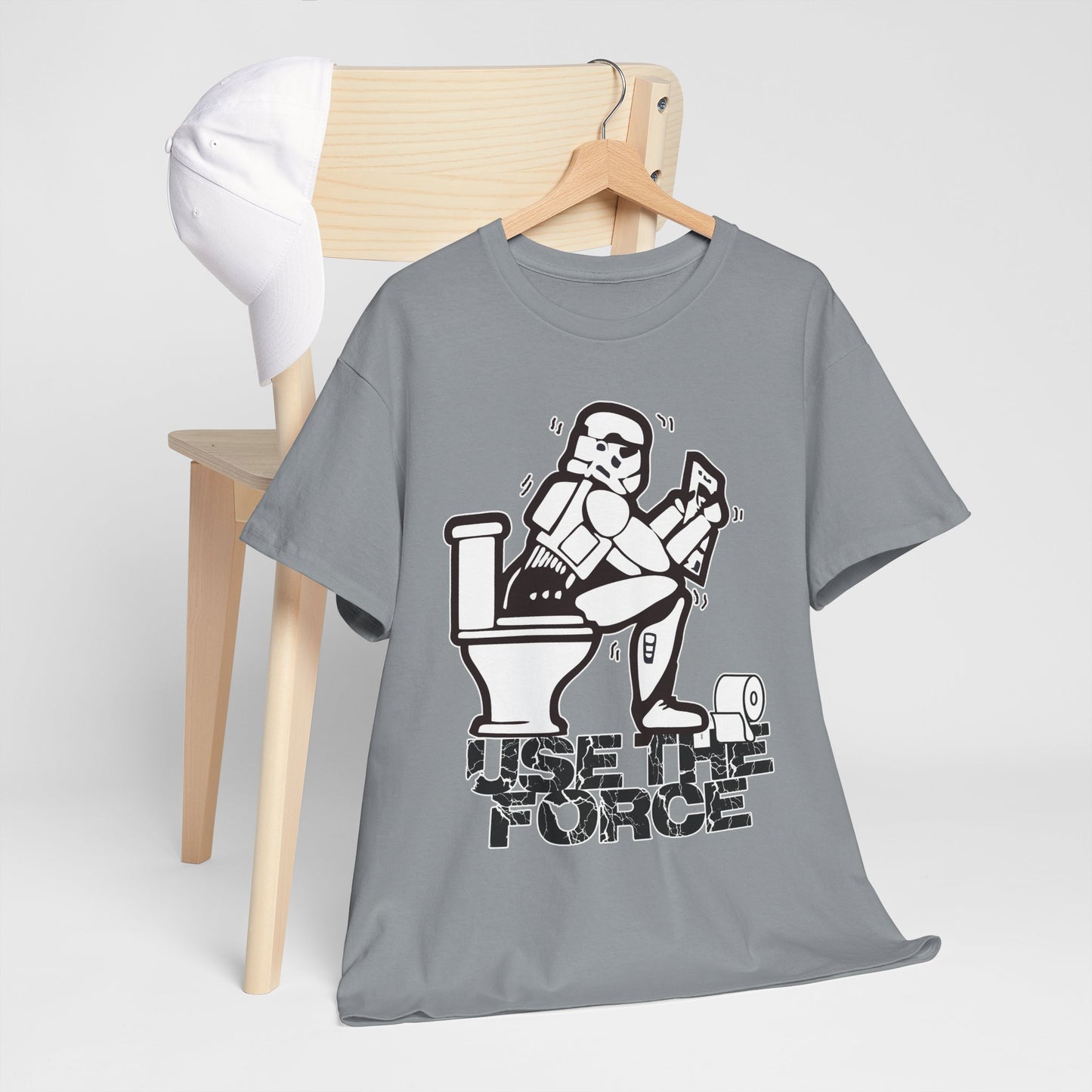 Use The Force, Unisex Heavy Cotton Tee, Star Wars, funny, restroom jokes, graphic design, png