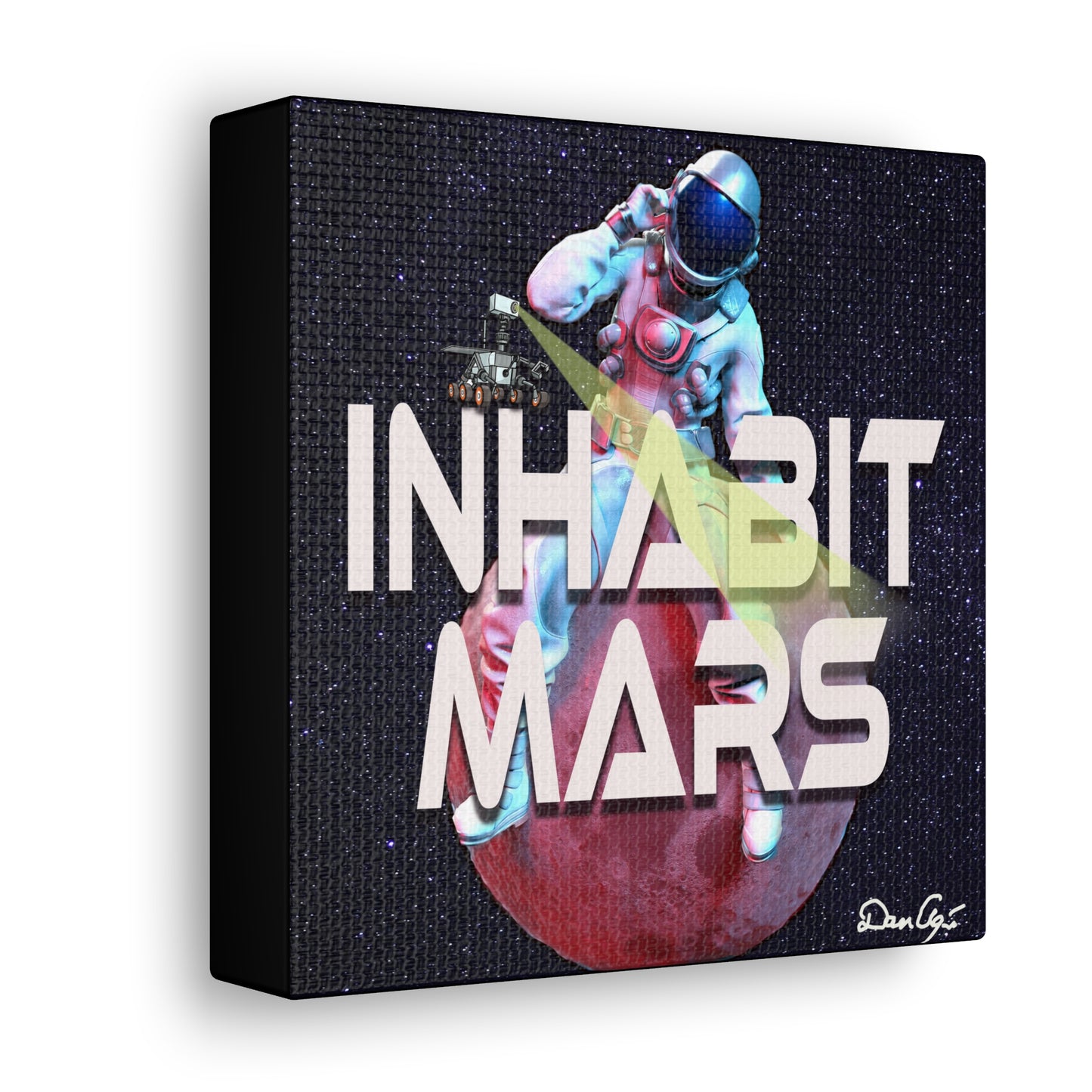 Inhabit Mars, Canvas Gallery Wraps, Space, SpaceX, Universe, Multiverse, Graphic Design, png