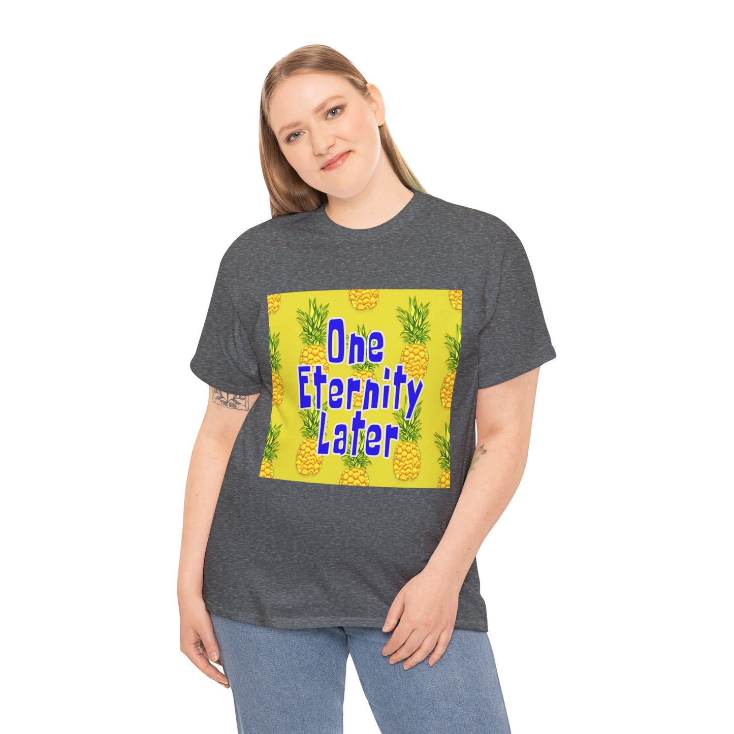 One Eternity Later, Unisex Heavy Cotton Tee, SpongeBob, cartoons, t-shirt, t-shirts, tshirt, png, funny, kids