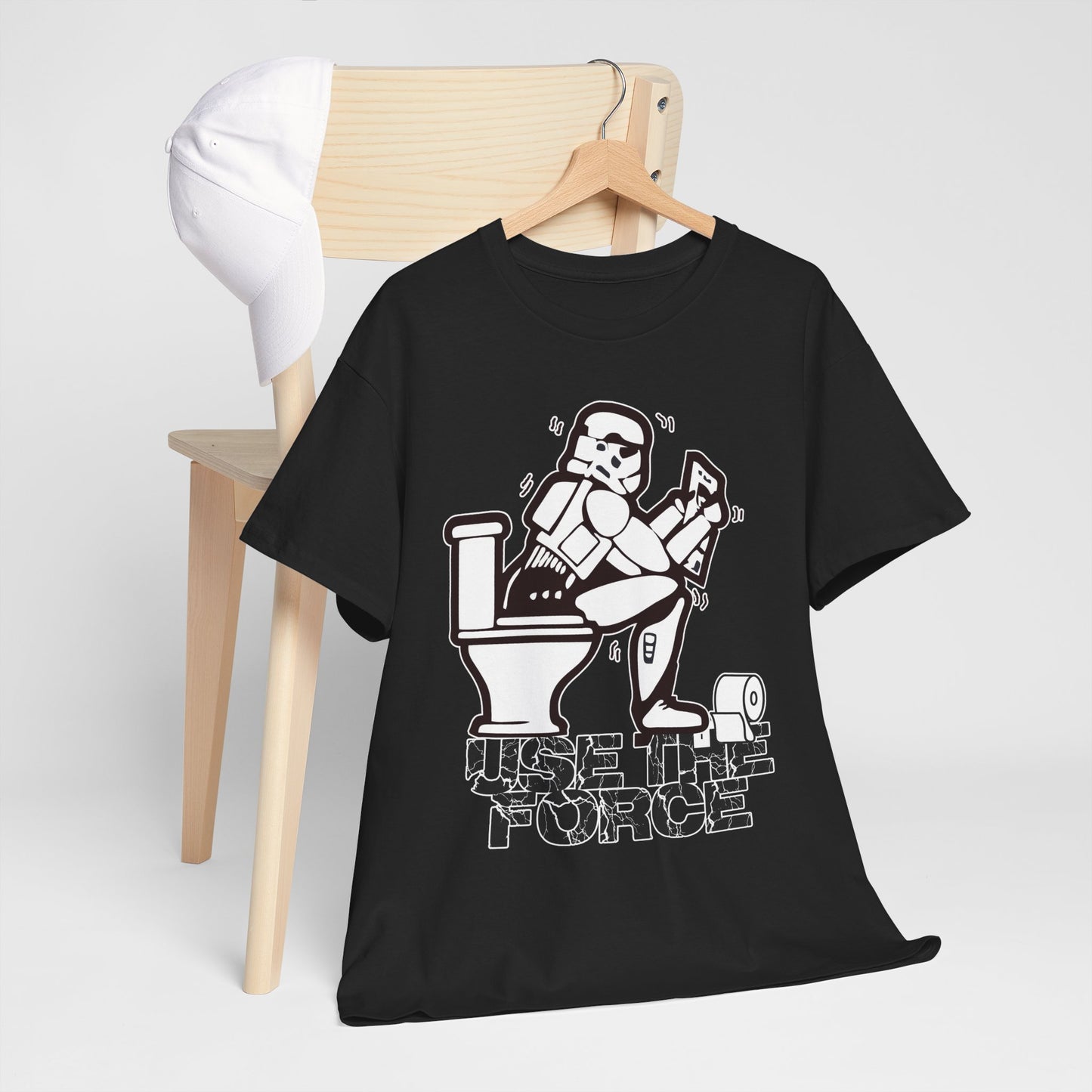 Use The Force, Unisex Heavy Cotton Tee, Star Wars, funny, restroom jokes, graphic design, png