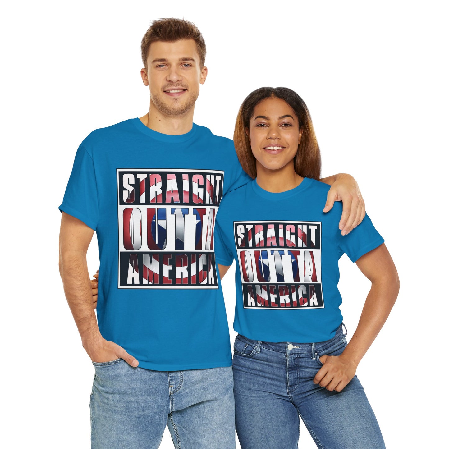 Straight Outta America, Captain America, Marvel, Unisex Heavy Cotton Tee, Graphic Design, t-shirt, t-shirts, png