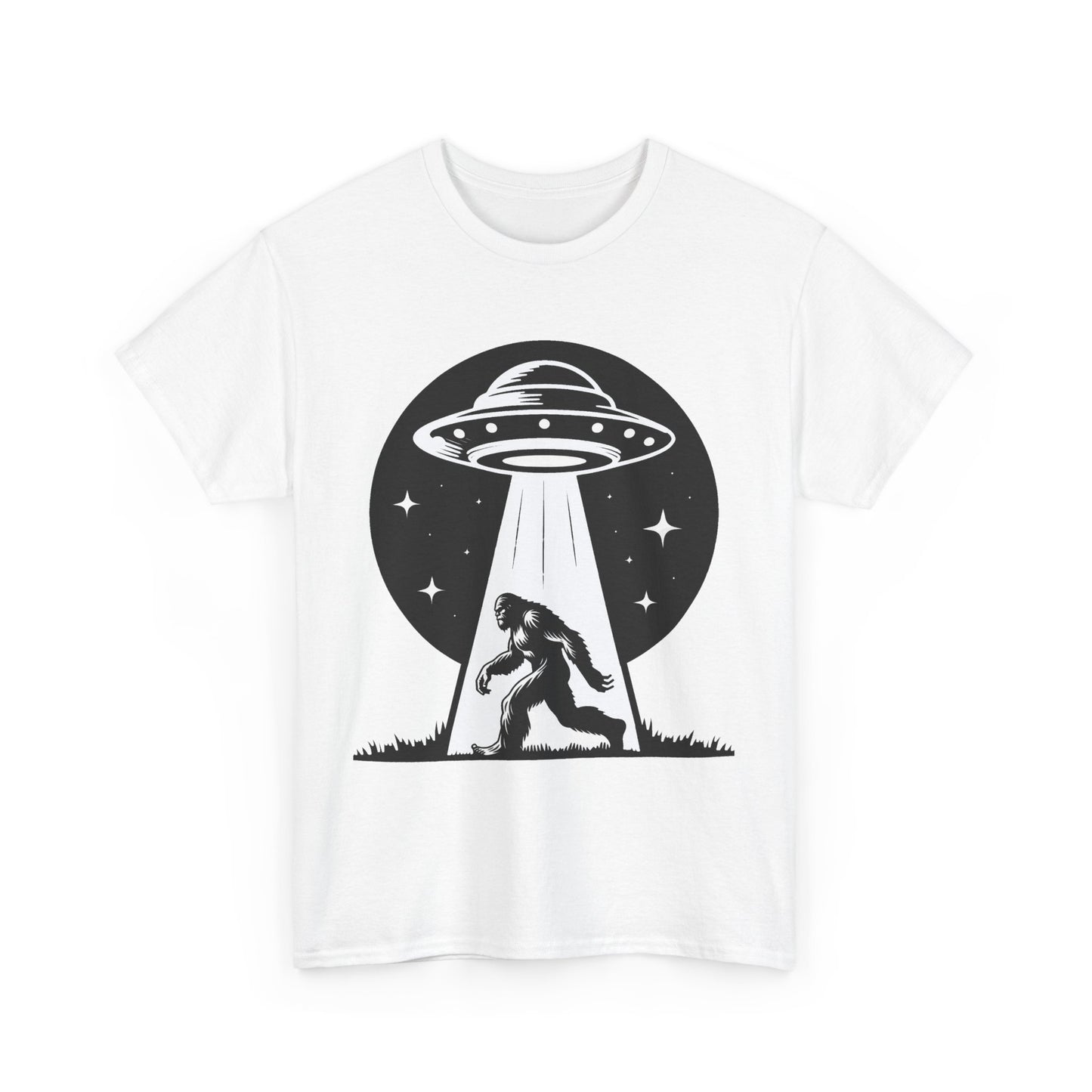 Beam Bigfoot up, UFO, Unisex Heavy Cotton Tee, Graphic Design, png