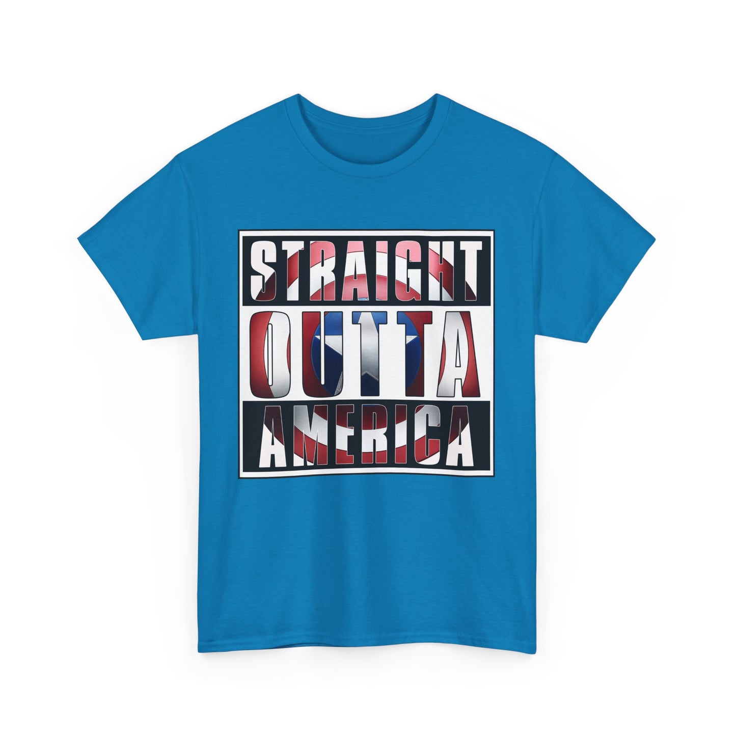 Straight Outta America, Captain America, Marvel, Unisex Heavy Cotton Tee, Graphic Design, t-shirt, t-shirts, png