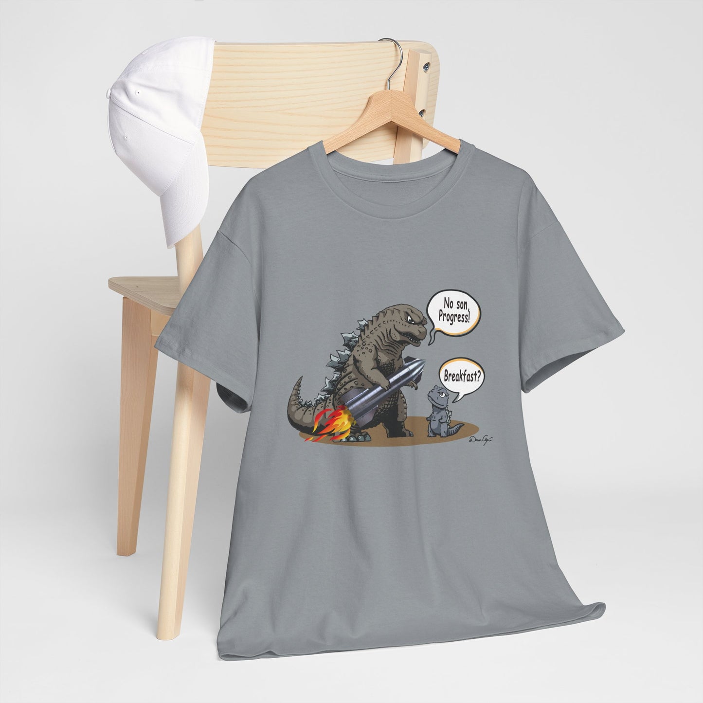 Godzilla, Son and SpaceX, Unisex Heavy Cotton Tee, print design, t-shirt, t-shirts, t-shirts, png, funny, cartoons, tee