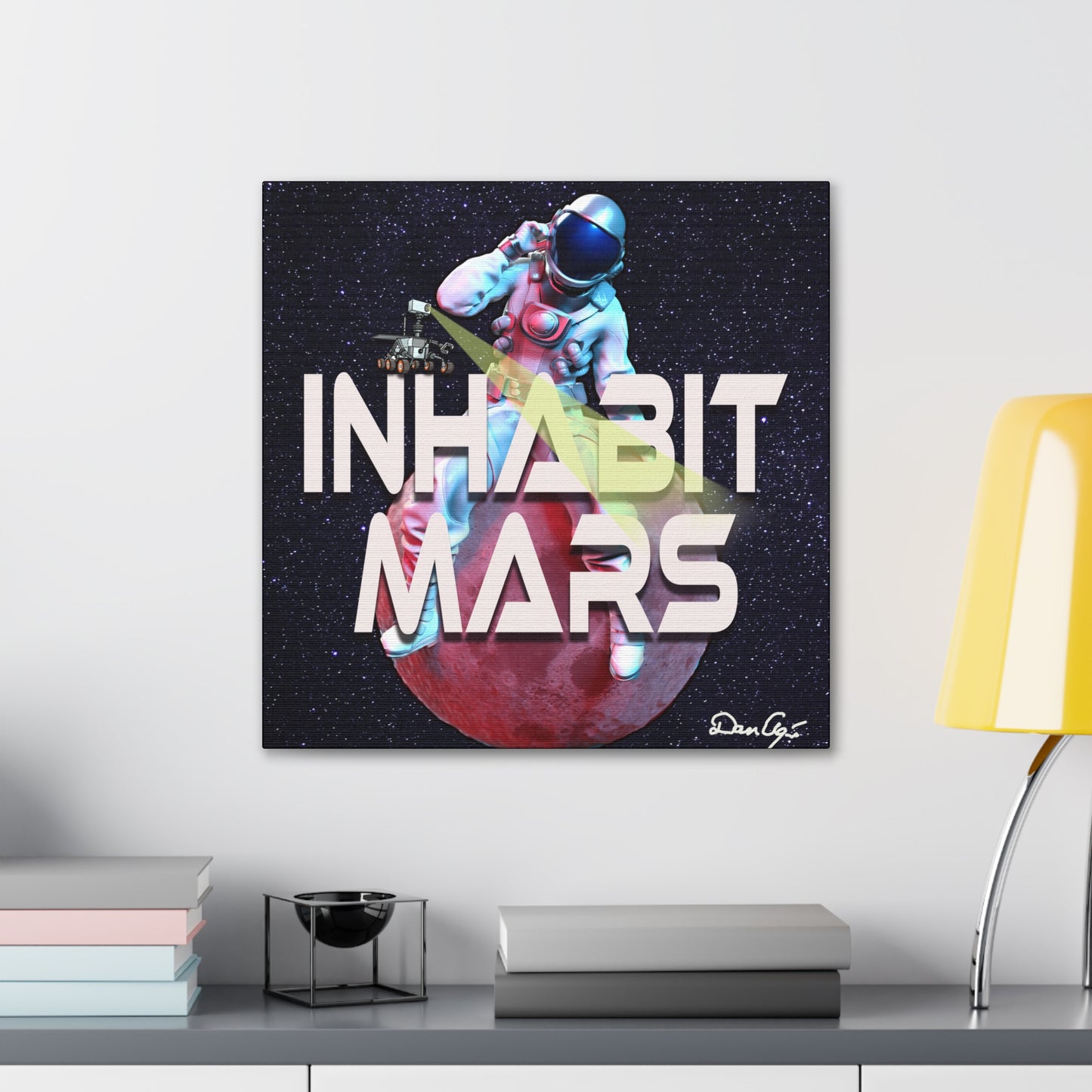 Inhabit Mars, Canvas Gallery Wraps, Space, SpaceX, Universe, Multiverse, Graphic Design, png