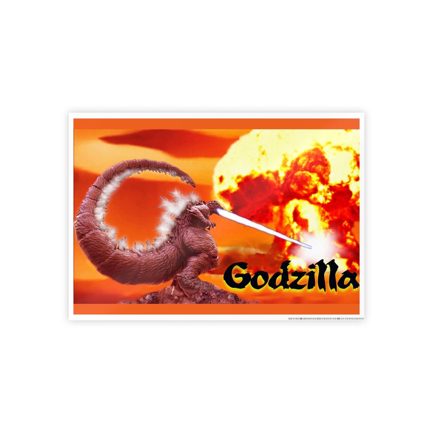 Nuclear Godzilla, Gloss Posters, Monsters, graphic design, posters, png