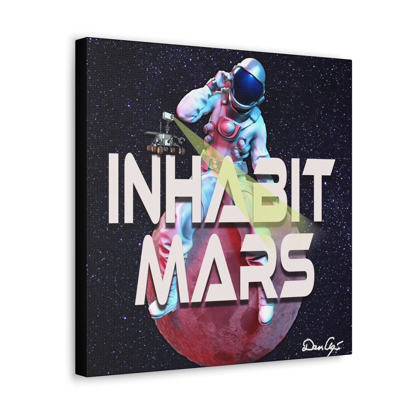 Inhabit Mars, Canvas Gallery Wraps, Space, SpaceX, Universe, Multiverse, Graphic Design, png