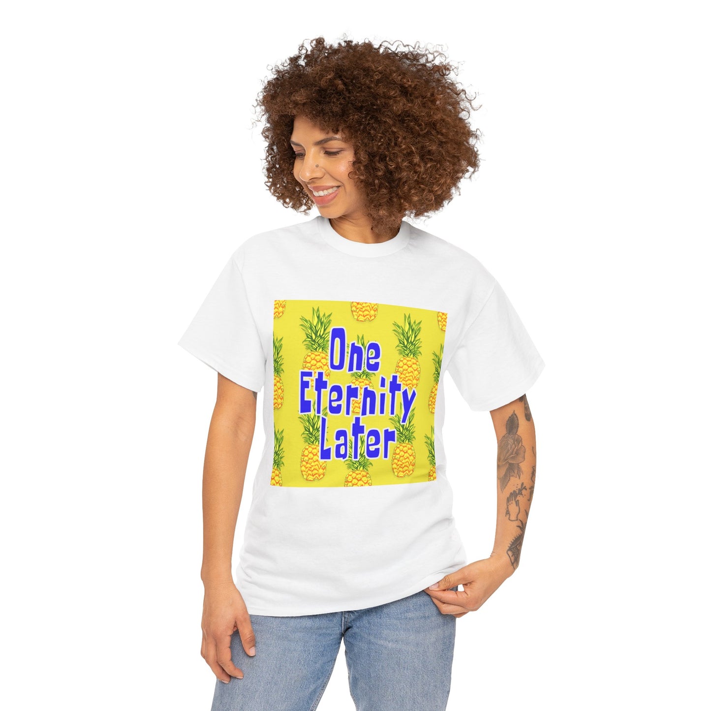 One Eternity Later, Unisex Heavy Cotton Tee, SpongeBob, cartoons, t-shirt, t-shirts, tshirt, png, funny, kids