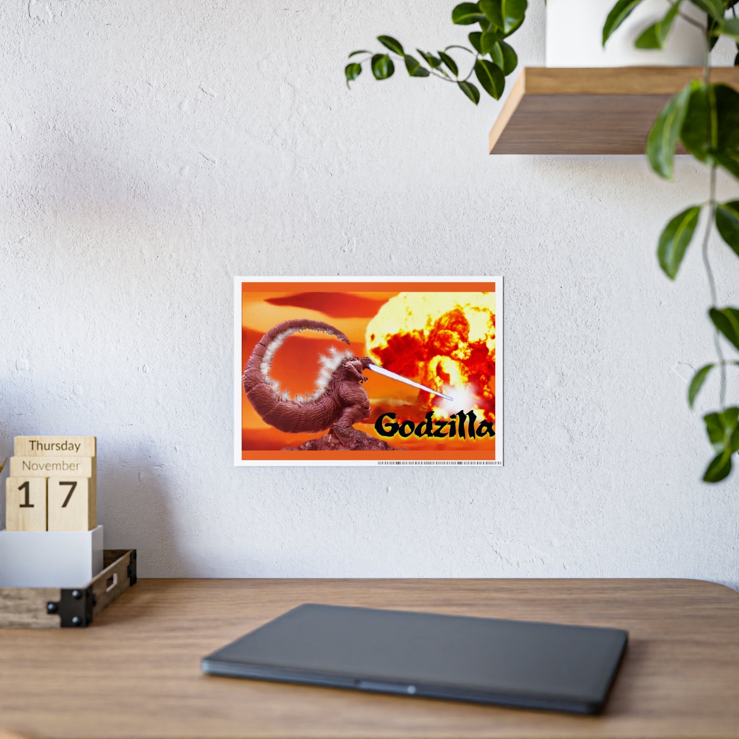 Nuclear Godzilla, Gloss Posters, Monsters, graphic design, posters, png