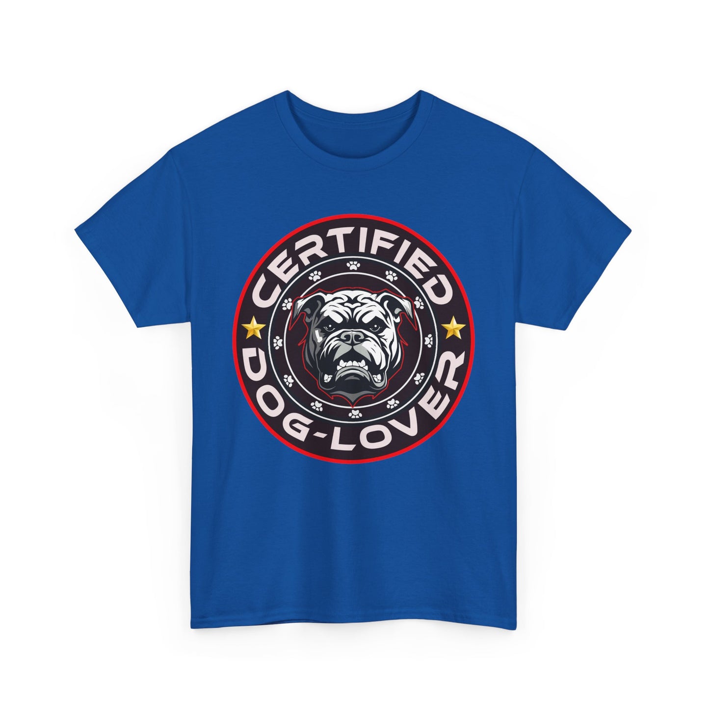 Certified Dog Lover, Unisex Heavy Cotton Tee, pets, animal care, bulldog, print design, png