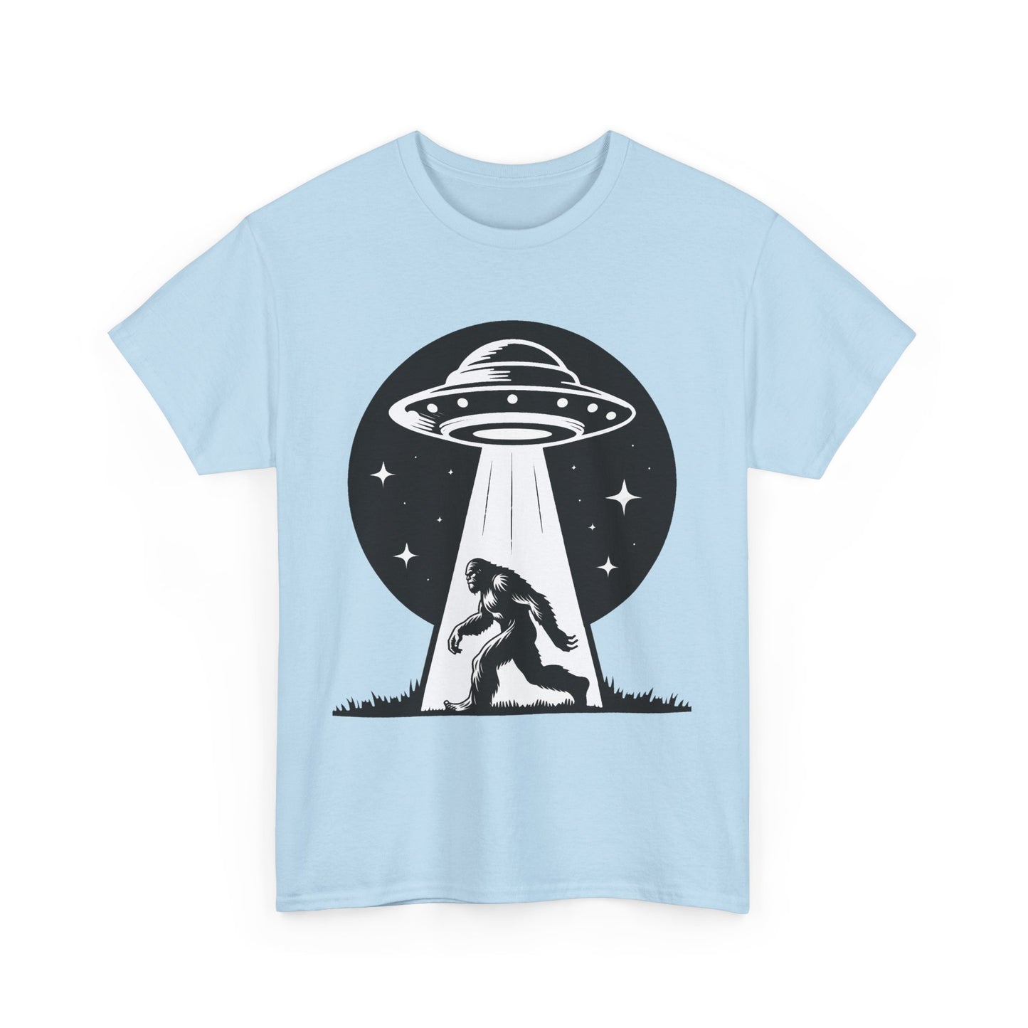 Beam Bigfoot up, UFO, Unisex Heavy Cotton Tee, Graphic Design, png