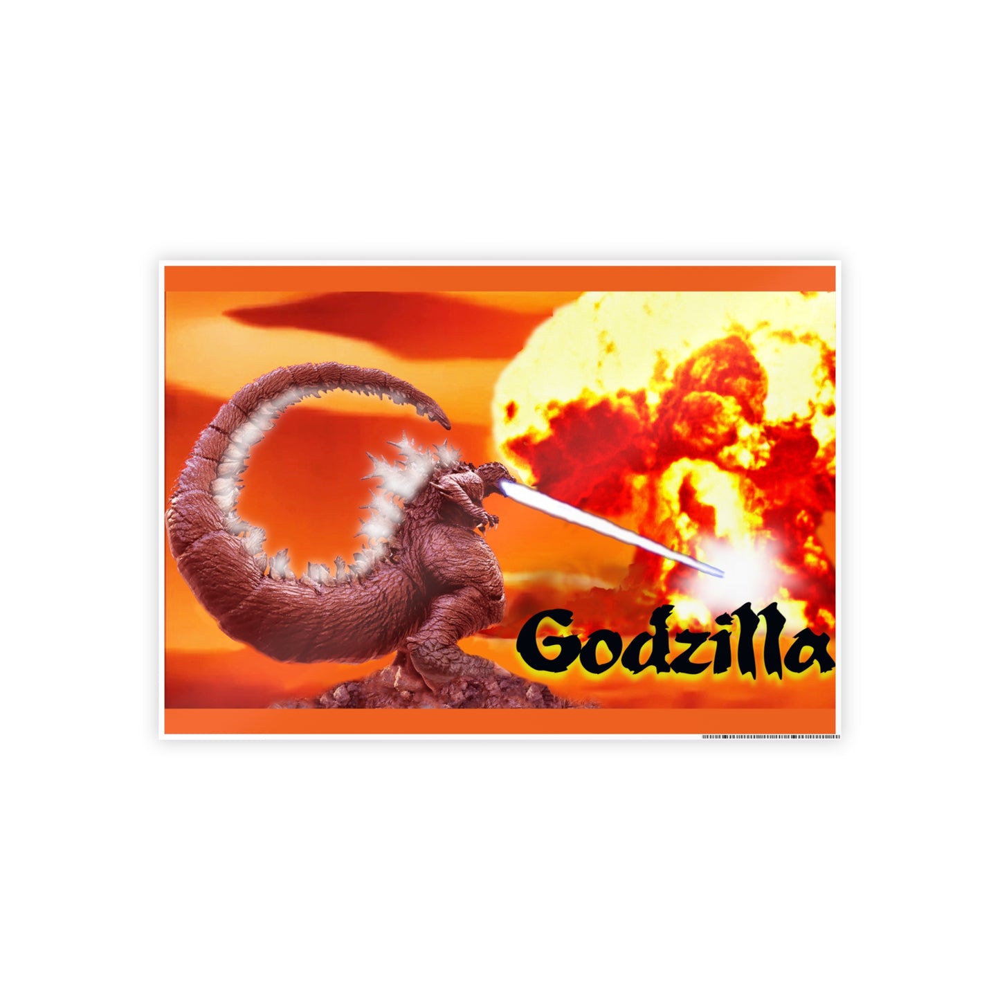 Nuclear Godzilla, Gloss Posters, Monsters, graphic design, posters, png