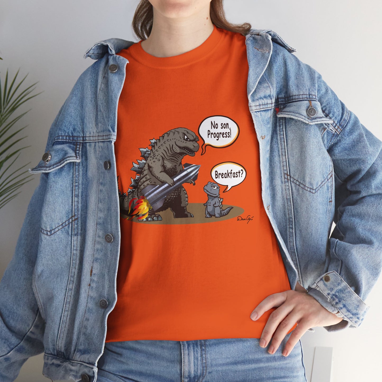 Godzilla, Son and SpaceX, Unisex Heavy Cotton Tee, print design, t-shirt, t-shirts, t-shirts, png, funny, cartoons, tee