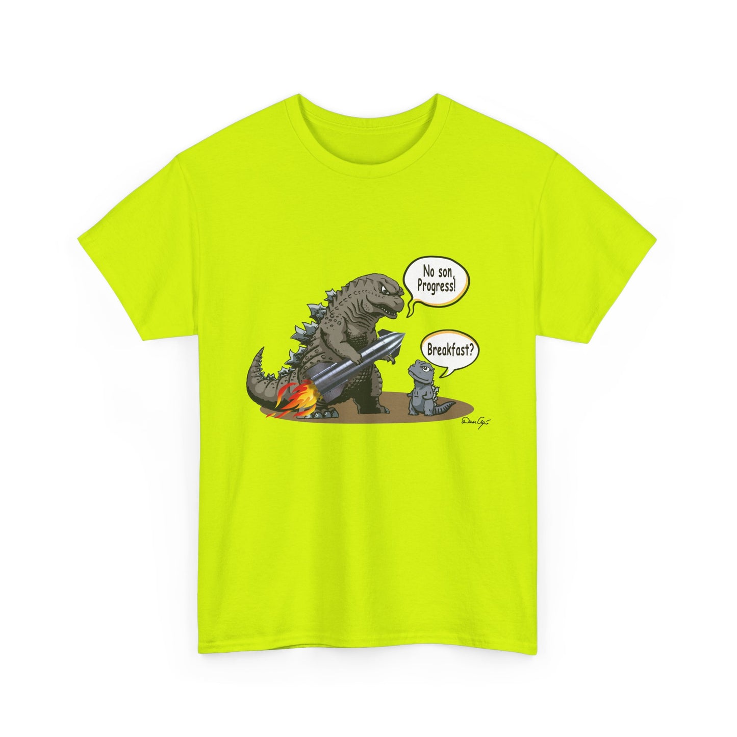 Godzilla, Son and SpaceX, Unisex Heavy Cotton Tee, print design, t-shirt, t-shirts, t-shirts, png, funny, cartoons, tee