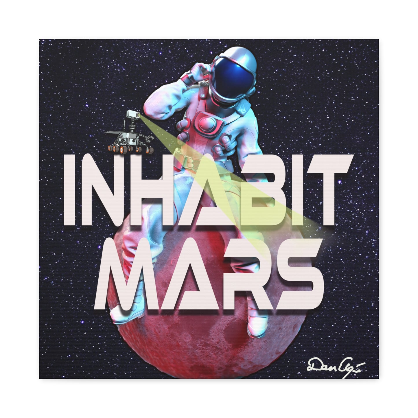 Inhabit Mars, Canvas Gallery Wraps, Space, SpaceX, Universe, Multiverse, Graphic Design, png